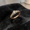 GIA Certified 0.95 Cts Round Princess F/VS1 Diamonds Engagement Ring In 14K Gold