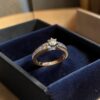 GIA Certified 0.95 Cts Round Princess F/VS1 Diamonds Engagement Ring In 14K Gold