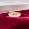 1/2 Cts Baguette Shape F/VS1 Scattered Diamonds Unisex Band Ring 14K Yellow Gold