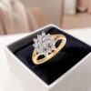 GIA Certified 1.40 Cts Round Brilliant F/VS1 Diamonds Anniversary Ring 14KT Gold