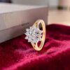 GIA Certified 1.40 Cts Round Brilliant F/VS1 Diamonds Anniversary Ring 14KT Gold