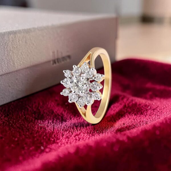 GIA Certified 1.40 Cts Round Brilliant F/VS1 Diamonds Anniversary Ring 14KT Gold