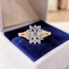 GIA Certified 1.40 Cts Round Brilliant F/VS1 Diamonds Anniversary Ring 14KT Gold