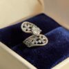 Stunning 2.26 Cts Multi Shape F/VS1 Diamonds Cluster Engagement Ring In 14K Gold