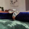 Stunning 2.26 Cts Multi Shape F/VS1 Diamonds Cluster Engagement Ring In 14K Gold