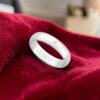 R-620 (3) 0.10 Ct Round Brilliant F/VS1 Diamond Unisex Engagement Band Ring 14K White Gold