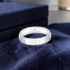 R-620 (4) 0.10 Ct Round Brilliant F/VS1 Diamond Unisex Engagement Band Ring 14K White Gold
