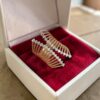 Beautiful 0.92 Cts Round Brilliant F/VS1 Diamonds Intersecting Big Ring 14K Gold