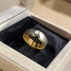 GIA Certified 0.25 Cts Round Brilliant F/VS1 Diamond Men’s Band Ring In 14K Gold