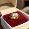 1/4 Cts GIA Certified Round Brilliant F/VS1 Diamond Men’s Band Ring In 14K Gold