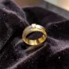 1/4 Cts GIA Certified Round Brilliant F/VS1 Diamond Men’s Band Ring In 14K Gold