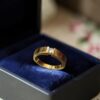 GIA Certified 0.25 Cts Round F/VS1 Diamond Tension Set Men's Band Ring 14K Gold
