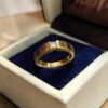 GIA Certified 0.25 Cts Round F/VS1 Diamond Tension Set Men's Band Ring 14K Gold