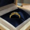 GIA Certified 0.25 Cts Round F/VS1 Diamond Tension Set Men's Band Ring 14K Gold