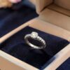 R-629 (22) GIA Certified 1.50 Cts Round Brilliant F/VS1 Diamonds Engagement Ring 18K Gold