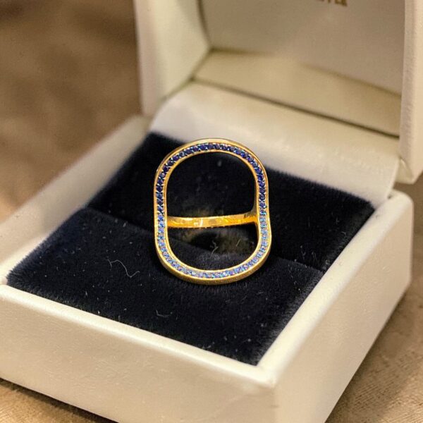 Pave 2.04 Cts Round Brilliant F/VS1 Diamonds Ruby Sapphire 3-in-1 Ring 14K Gold