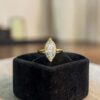 GIA Certified 3 Cts Marquise Shape F/VS1 Diamond Solitaire Ring 18K Yellow Gold