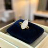 GIA Certified 3 Cts Marquise Shape F/VS1 Diamond Solitaire Ring 18K Yellow Gold