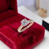 Classy 0.51 Cts Marquise Princess Shape F/VS1 Diamonds Engagement Ring 14K Gold