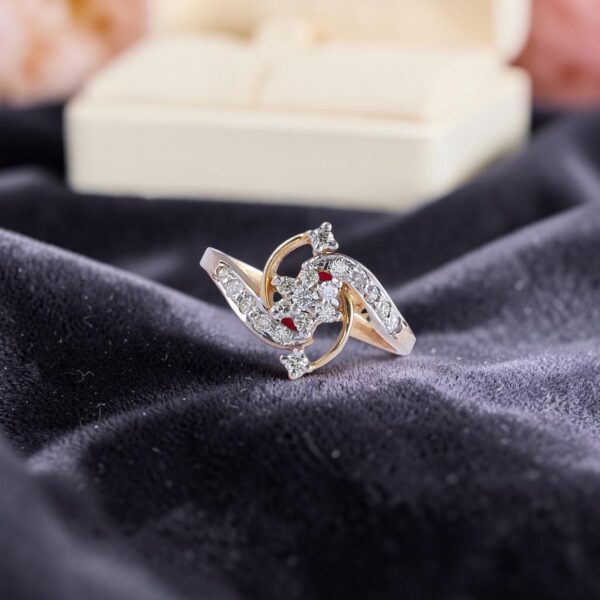 Stunning 0.56 Cts Round Brilliant F/VS1 Diamonds Engagement Ring 14K Yellow Gold