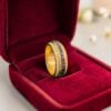 R-638 (34) 4.57 Cts Round Brilliant F/VS1 Diamonds Blue Sapphire Unisex Band Ring 18K Gold