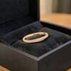 R-639 (22) Pavé 0.98 Cts Round Brilliant F/VS1 Diamonds Spiral Band Ring in 14K Rose Gold