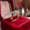 Pavé 0.95 Cts Round Brilliant F/VS1 Diamonds Engagement Ring in 18K Yellow Gold