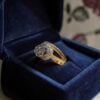 Pavé 0.95 Cts Round Brilliant F/VS1 Diamonds Engagement Ring in 18K Yellow Gold