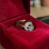 Pavé 0.95 Cts Round Brilliant F/VS1 Diamonds Engagement Ring in 18K Yellow Gold