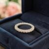 Pavé 1.85 Cts Round Brilliant F/VS1 Diamonds Eternity Band Ring 14K White Gold