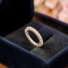 Pavé 1.85 Cts Round Brilliant F/VS1 Diamonds Eternity Band Ring 14K White Gold