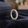 Classic 1.60 Cts Round Brilliant F/VS1 Diamonds Eternity Pavé Band Ring 14K Gold