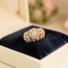 R-648 (24) 1.62 Cts Princess Round Shape F/VS1 Diamonds Anniversary Band Ring 14K Rose Gold