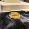 R-652 (17) 0.30 Cts Round Brilliant F/VS1 Diamond Unisex Love Three-Stone Ring in 18K Gold