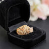 Pavé 3.10 Cts Round Pear Marquise Princess F/VS1 Diamonds Wedding Ring 14K Gold