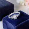 R-670 (5) 1 Cts GIA Certified Emerald Heart Shape F/VS1 Diamonds Three-Stone Ring 14K Gold