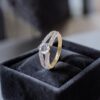 R-672 (6) 1.15 Cts GIA Certified Round Brilliant F/VS1 Diamonds Split Shank Ring 14K Gold