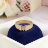 R-674 (2) 1/2 Cts Round Brilliant GIA Certified F/VS1 Diamond Men's Wedding Ring 18K Gold