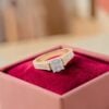 R-675 (7) Pavé 0.85 Cts Princess Marquise F/VS1 Diamonds Pressure Set Ring 14K Yellow Gold