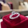 R-676 (3) 0.75 Cts GIA Certified Round Brilliant F/VS1 Diamond Solitaire Ring In 18K Gold