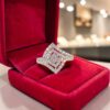 R-677 (5) Radiant 1.05 Cts Round Brilliant F/VS1 Diamonds Anniversary Ring 14K Yellow Gold