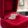 R-682 (9) Pavé 1.10 Cts Round Brilliant F/VS1 Diamonds Anniversary Ring In 14K Yellow Gold