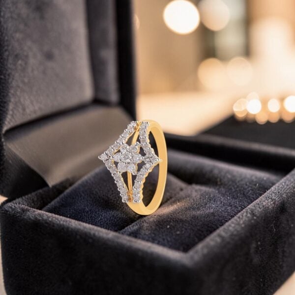 Stunning 1/2 Cts Round Brilliant F/VS1 Diamonds Engagement Band Ring In 18K Gold