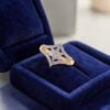 Stunning 1/2 Cts Round Brilliant F/VS1 Diamonds Engagement Band Ring In 18K Gold