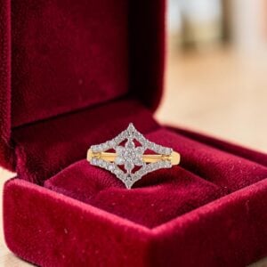 R-683 (7) Stunning 1/2 Cts Round Brilliant F/VS1 Diamonds Engagement Band Ring In 18K Gold