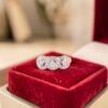 Pavé 1.08 Cts Round Brilliant F/VS1 Diamonds Anniversary Band Ring In 14K Gold