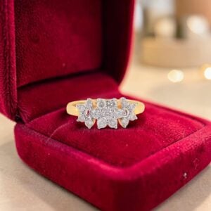0.80 Cts Round Brilliant F/VS1 Diamonds Anniversary Band Ring In 18K Yellow Gold