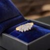 0.80 Cts Round Brilliant F/VS1 Diamonds Anniversary Band Ring In 18K Yellow Gold