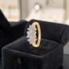 0.80 Cts Round Brilliant F/VS1 Diamonds Anniversary Band Ring In 18K Yellow Gold