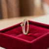 Stunning 0.25 Carats Round Brilliant F/VS1 Diamonds Band Ring In 14K Yellow Gold